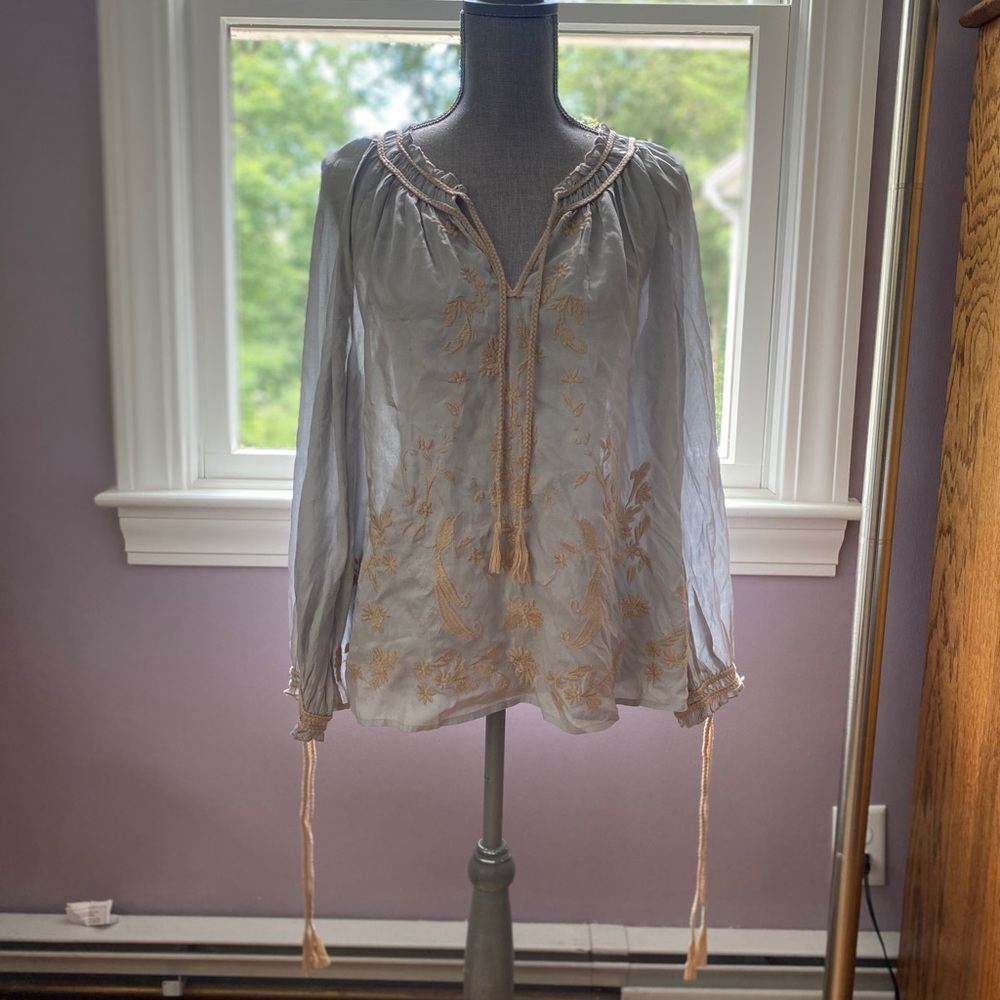 Lucky Brand embroidered blouse